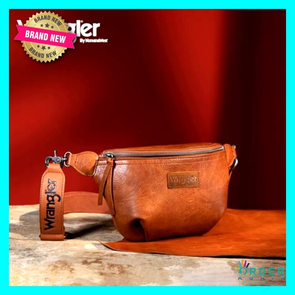 Large Crossbody Fanny Pack Sling Purse Travel Belt Bag Unisex Vintage Style - Picture 3 of 6